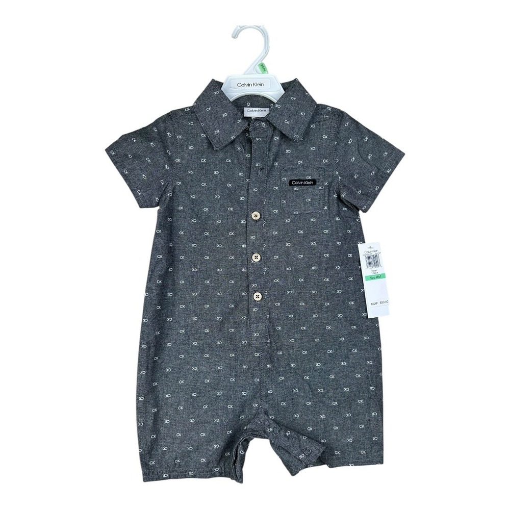 Calvin Klein Monogram Romper‎ size 18M Gray
